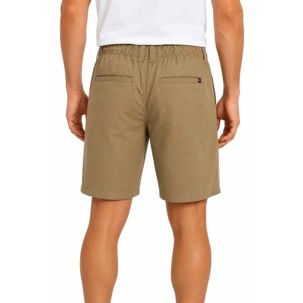 Banana Republic Shorts Men 40 Beige Performance Chino Stretch Elastic Waist